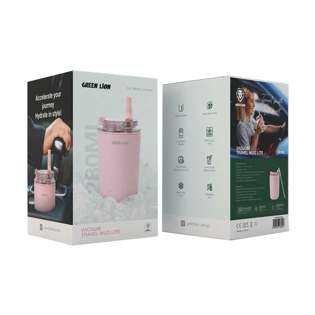 كوب فاكيوم للسفر من جرين لايون بسعة 280 مل | Green Lion Vacuum Travel Mug Lite - 280ml.