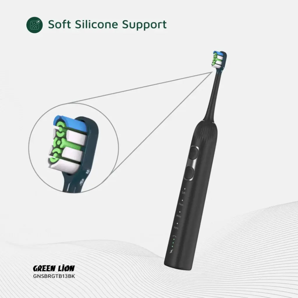 فرشاة الأسنان الذكية جرين لايون 60° الترا وايد - اسود| Green Lion Smart Brush 60° Ultrawide - Black