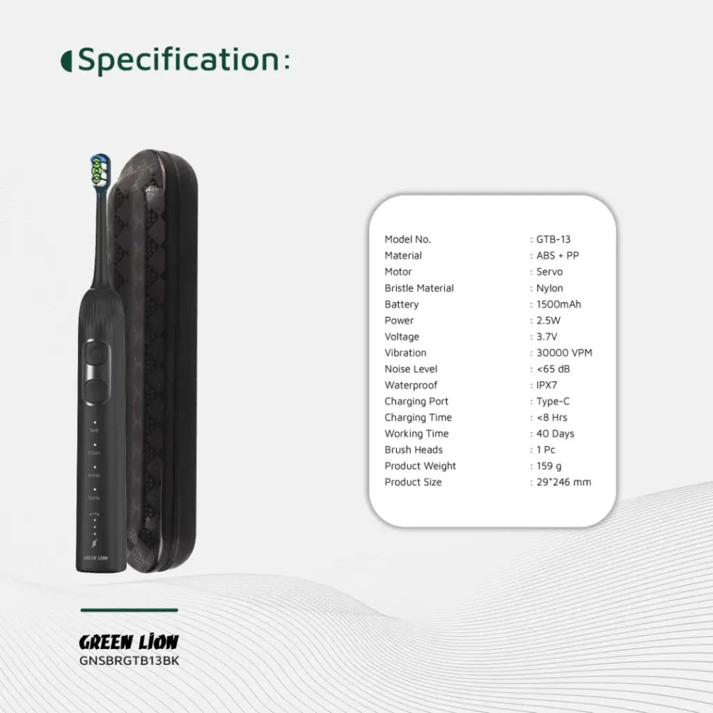 Green Lion Smart Brush 60° Ultrawide - فرشاة الأسنان الذكية جرين ليون 60°