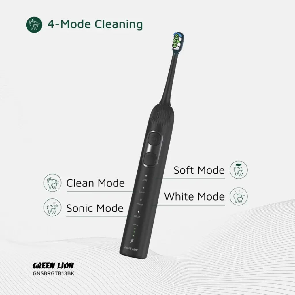 فرشاة الأسنان الذكية جرين لايون 60° الترا وايد - اسود| Green Lion Smart Brush 60° Ultrawide - Black