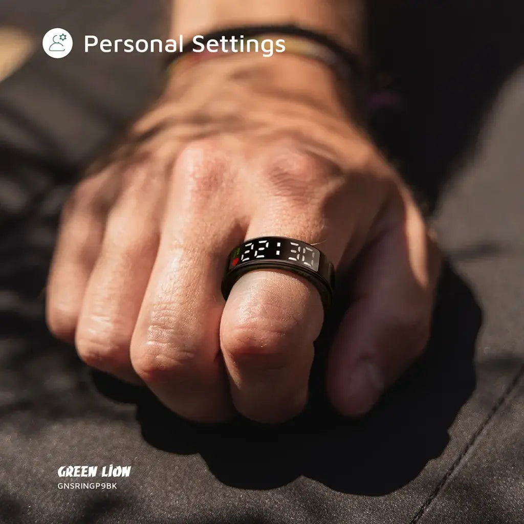 خاتم جرين لايون سمارت برو مع شاشة رقمية | Green Lion Smart Ring Pro With Digital Display