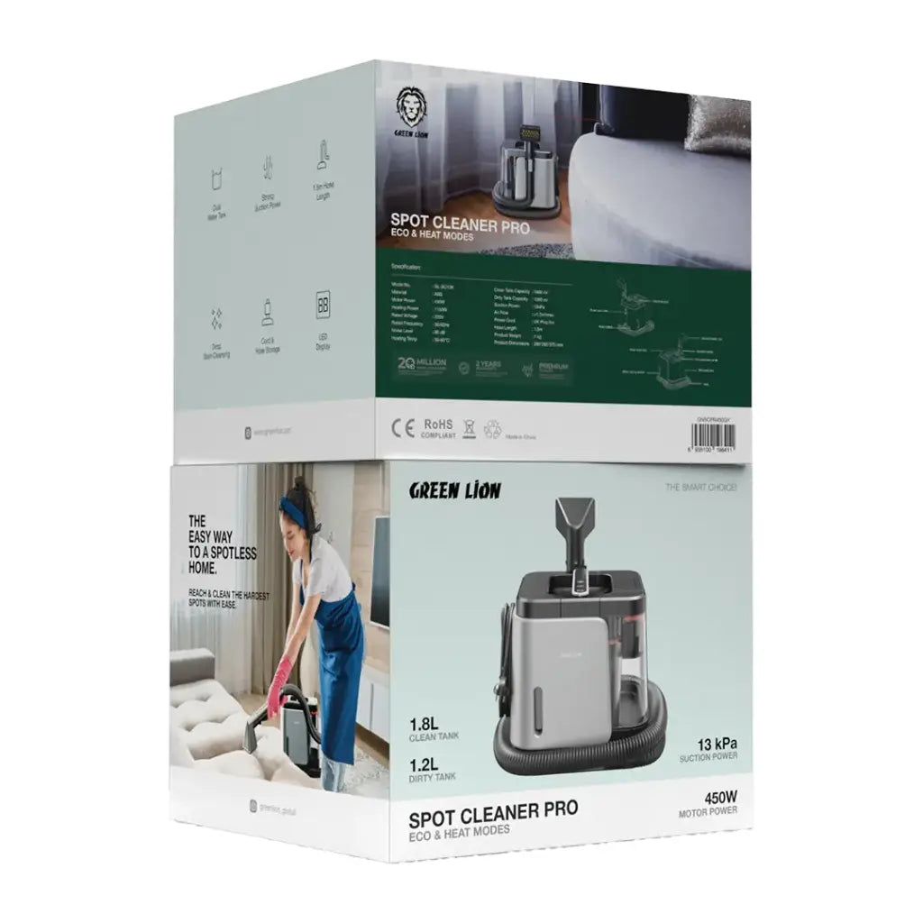 منظف البقع جرين لايون بقدرة 450 واط - رمادي | Green Lion Spot Cleaner Pro 450W - Gray