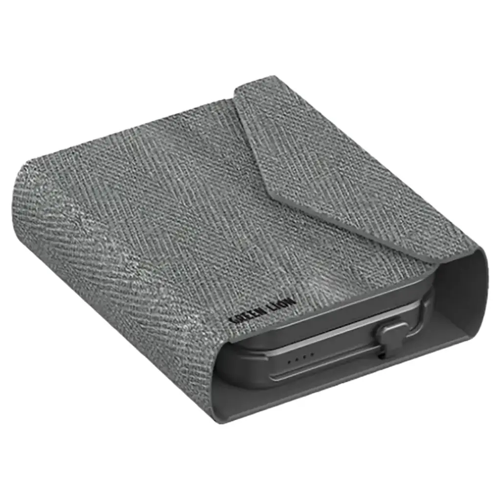 باور بانك جرين لايون تريو جارج برو بسعة 5000 مللي امبير وبقدرة شحن 20 واط - رمادي | Green Lion Trio Charge Pro 5000mAh Power Bank PD 20W - Gray