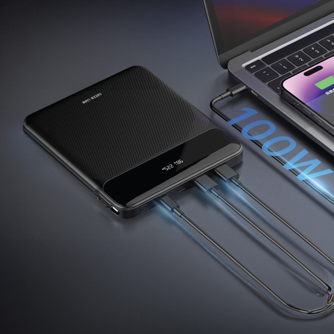 باور بانك جرين لايون ألترا ثين بسعة 20,000 مللي امبير وبقدرة شحن 120 واط  | Green Lion Ultra Thin 120W 20000mAh Power Bank