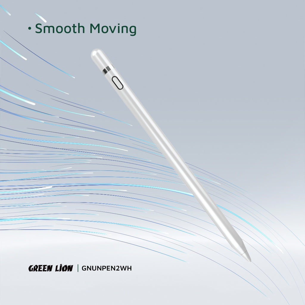 قلم جرين لايون يونيفرسال 2 الذكي للاجهزة اللوحية - ابيض | Green Lion Universal Pencil 2 - White