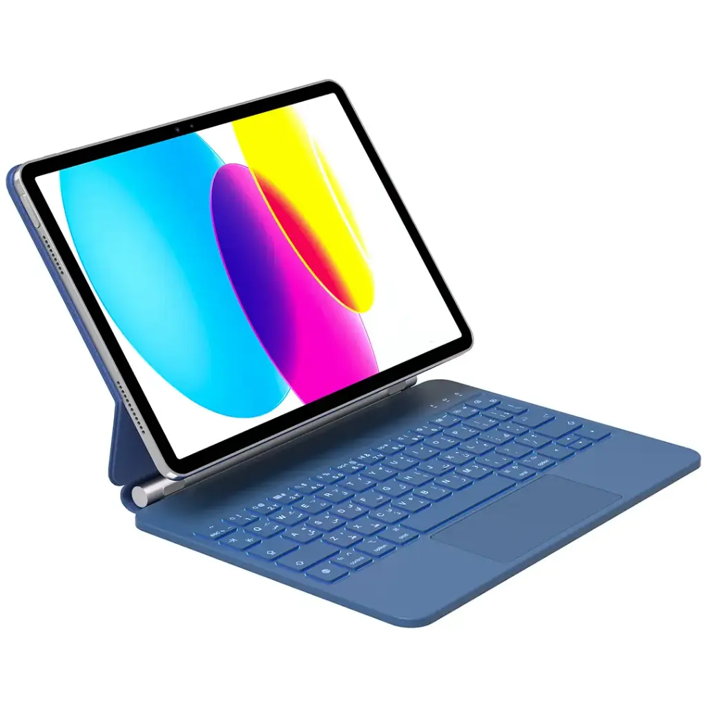 ماجيك كيبورد جرين لايون اللاسلكي لايباد الجيل العاشر 11 انش A16 2025 - ازرق | Green Lion Wireless Magic Keyboard Case for iPad 10th Gen, 11" A16 (2025) - Blue