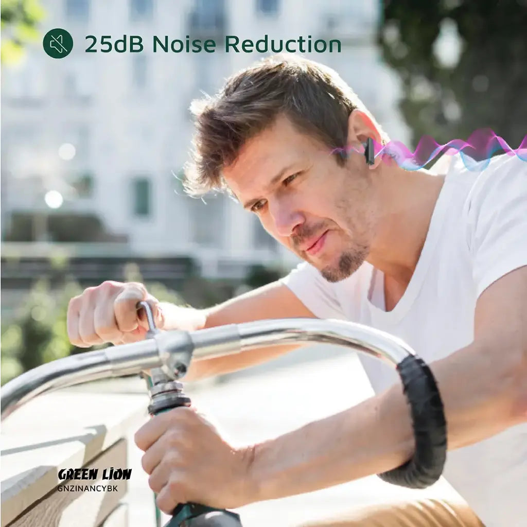 سماعات جرين لايون ZINC Y ميتال اللاسلكية بخاصية الغاء الضوضاء - اسود | Green Lion ZINC Y Metal Earbuds TWS with ANC - Black