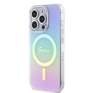 Guess IML Iridescent MagSafe Case for iPhone 15 Pro Max | كفر GUESS IML ماج سيف بتصميم متدرج لهاتف ايفون 15 برو ماكس