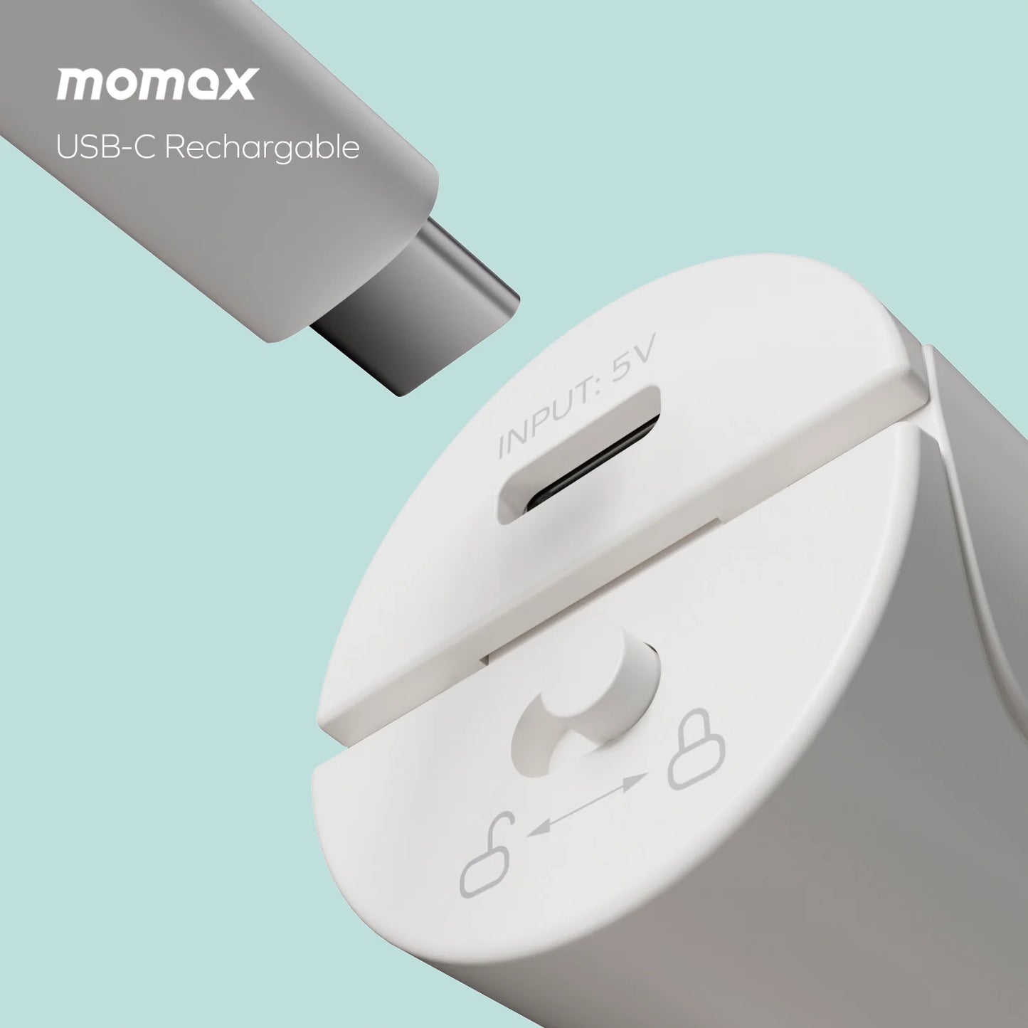Momax 1-Care Mini Cordless Hair Straightener - مكواة الشعر اللاسلكية المحمولة موماكس 1-كير ميني