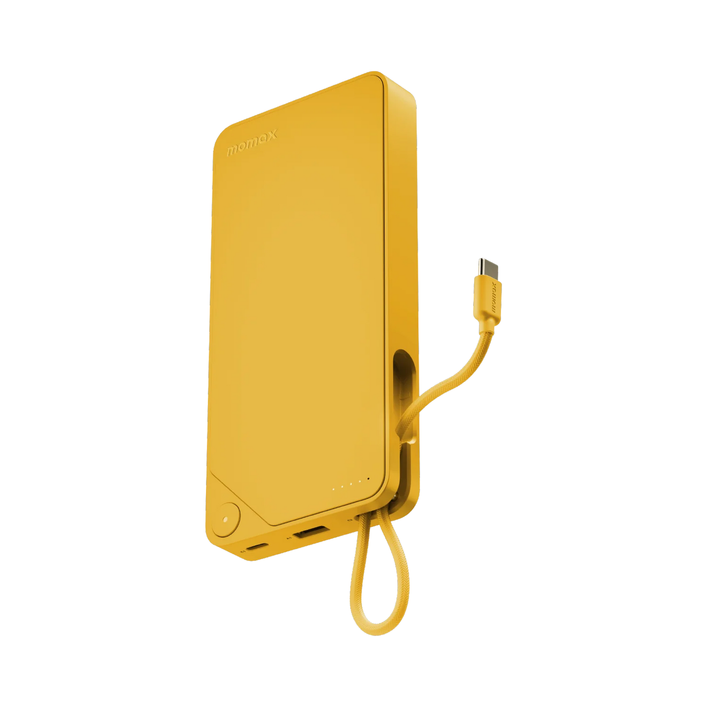 Momax Power X1 20000mAh Battery Pack with Built-in USB-C Cable and Fast Charging - باور بانك موماكس بور اكس 1 بسعة 20000 مللي امبير مع كيبل USB-C مدمج يدعم الشحن السريع