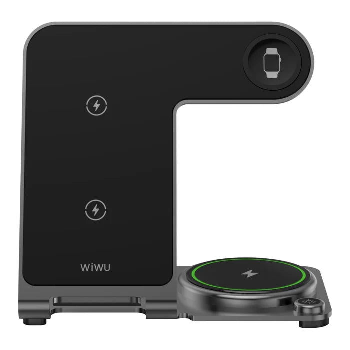 WiWU Power Air 3 in 1 15W Wireless Charger - شاحن ويرلس بقدرة 15 واط 3 في 1 من ويوو