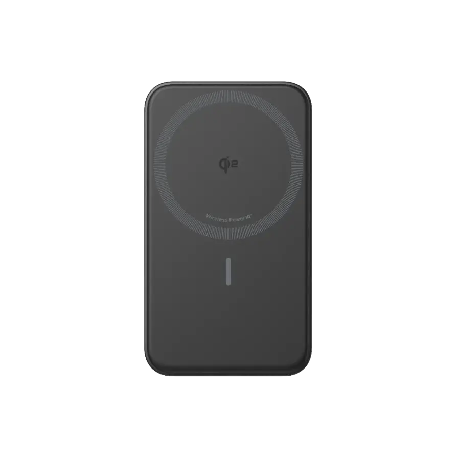 باور بانك انكر ماج جو المغناطيسي اللاسلكي بسعة 6600 مللي امبير وبقدرة شحن 15 واط - اسود | Anker MagGo Qi2 Wireless Power Bank 6600mAh 15W – Black