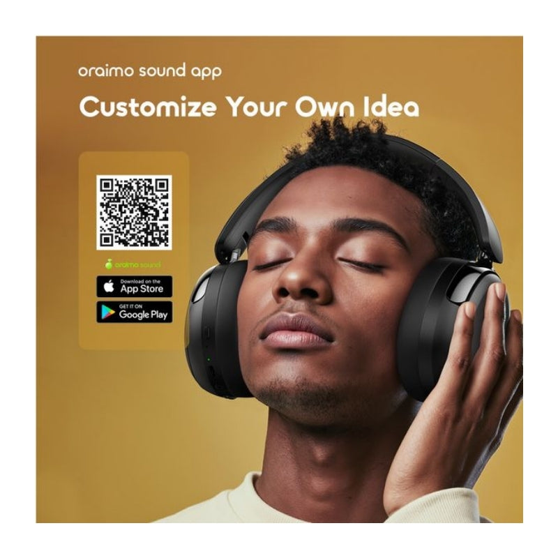 Oraimo TWSH OHP-915N Headphone SPEED BLACK - سماعات أورايمو بوم بوب لايت لاسلكية مع صوت محيطي ومكالمات واضحة