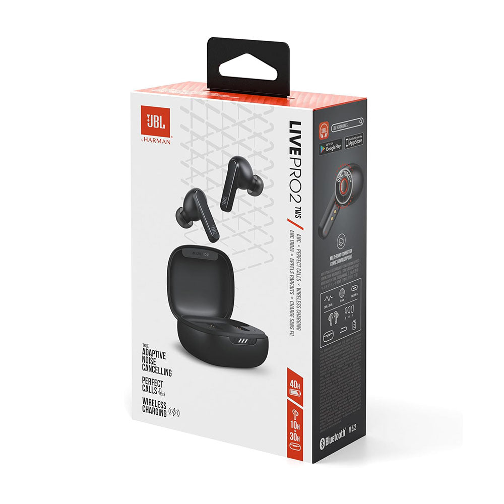 JBL Live Pro 2 True Wireless Noise Cancelling Earbuds, 40H Playtime | سماعة جي بي ال لايف برو 2 لاسلكية مع ميزة الغاء الضوضاء, تشغيل حتى 40 ساعة