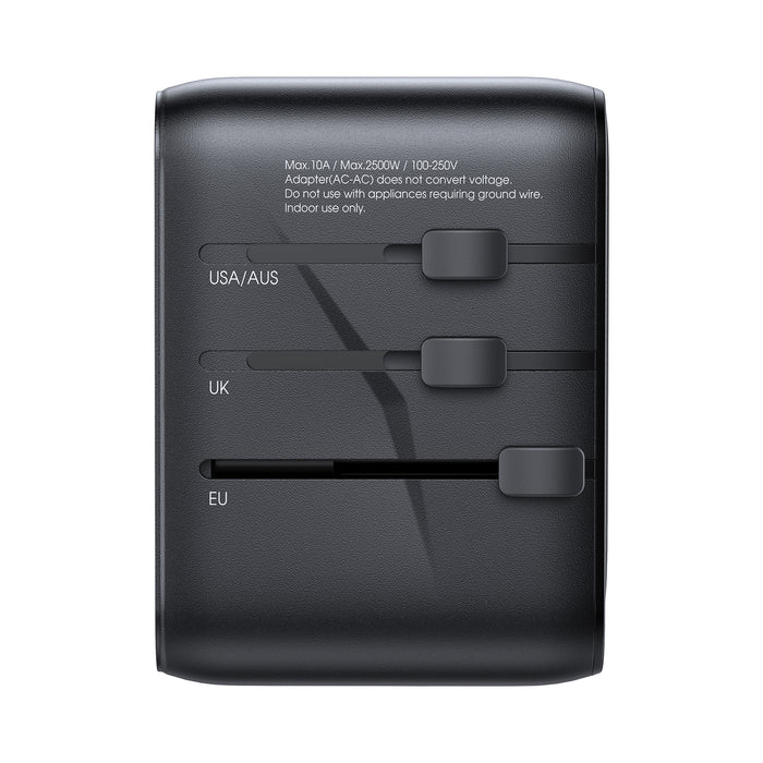 محول سفر عالمي جويرووم JR-TCW01 بقدرة شحن 17 واط - اسود | JOYROOM JR-TCW01 17W Universal Travel Adapter – Black