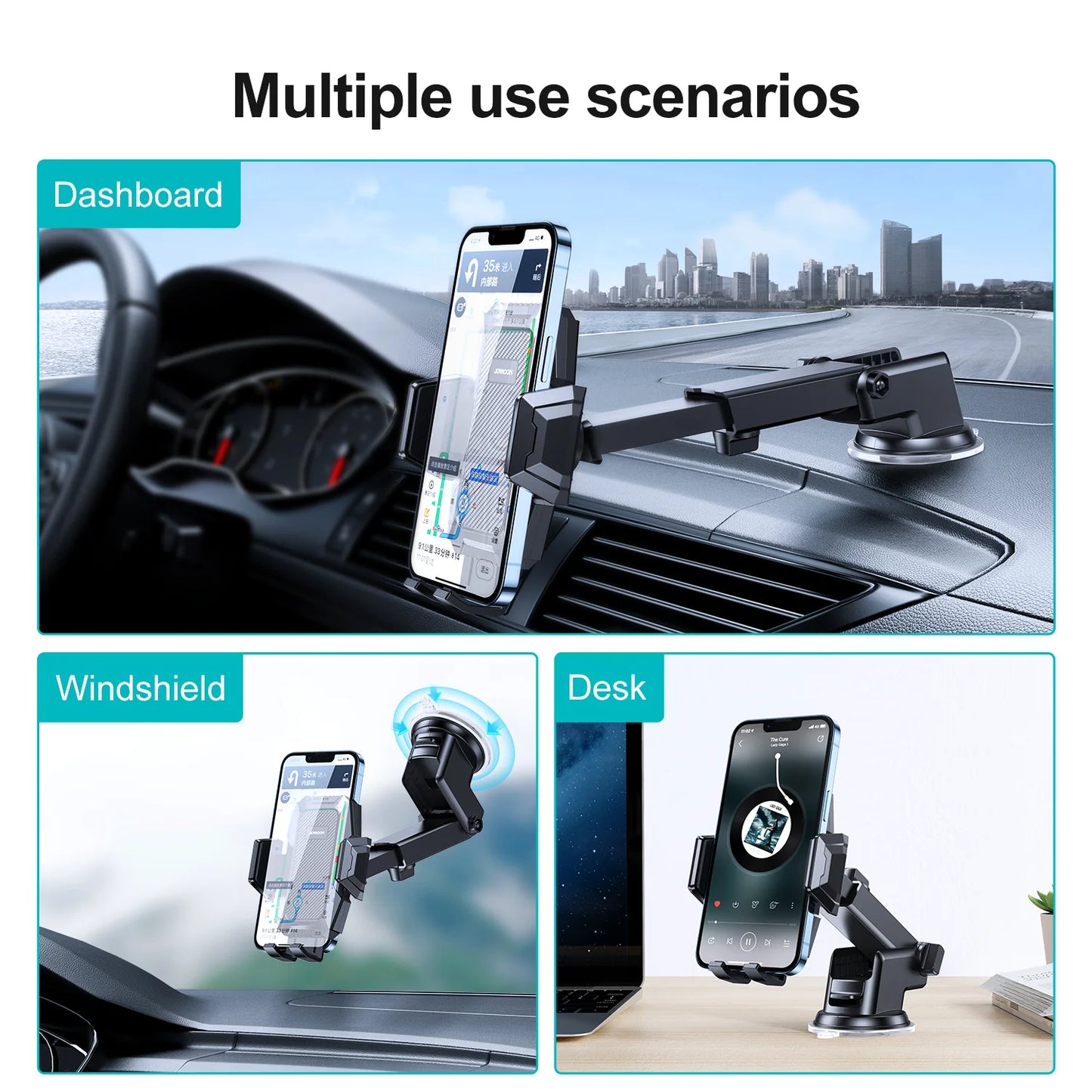 حامل هاتف للسيارة جويرووم بتثبيت على الداشبورد | JOYROOM JR-ZS285 Dashboard Car Phone Holder Mount