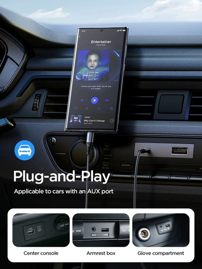 كيبل صوت جويرووم تايب سي إلى 3.5 ملم بطول 1.2 متر | JOYROOM AUX Audio Cable Type C to 3.5mm 1.2m