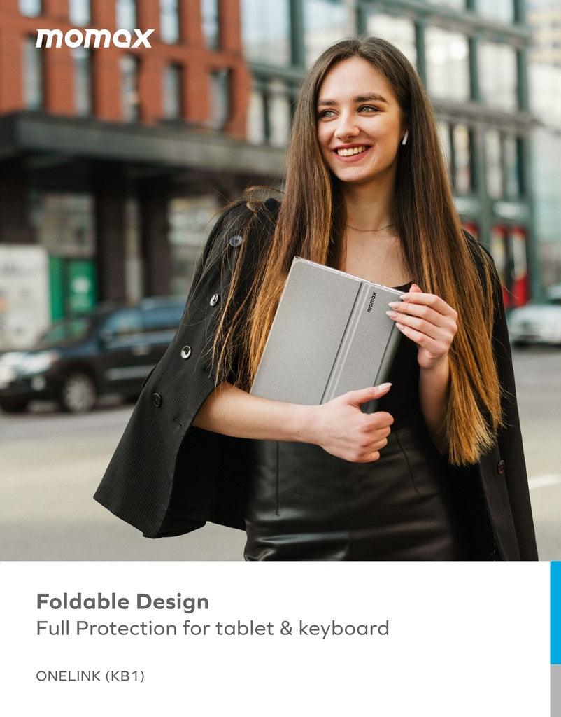 Momax Wireless Keyboard With Stand For iPad Air 5/4 And iPad 11 Pro - لوحة مفاتيح موماكس اللاسلكية مع حامل