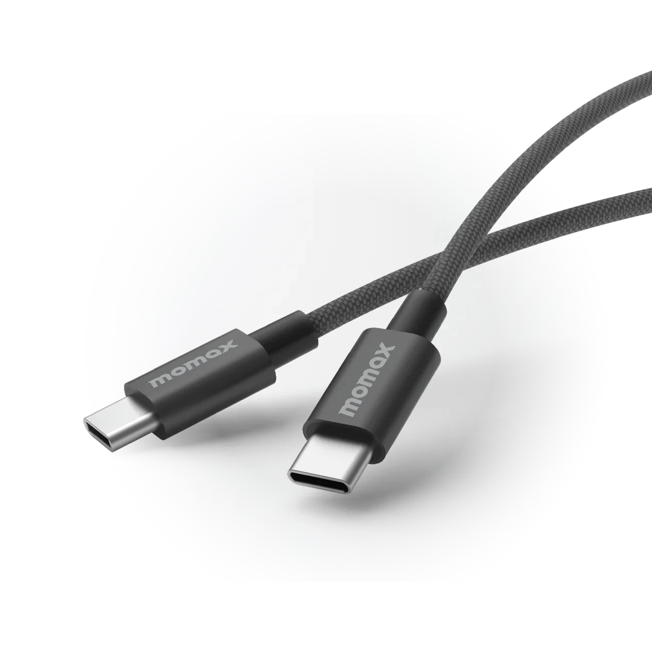 Momax Elite 60W USB‑C to USB‑C Braided Cable, 1.5 m - كيبل موماكس اليت USB-C الى USB-C, شحن سريع 60 واط, 1.5م