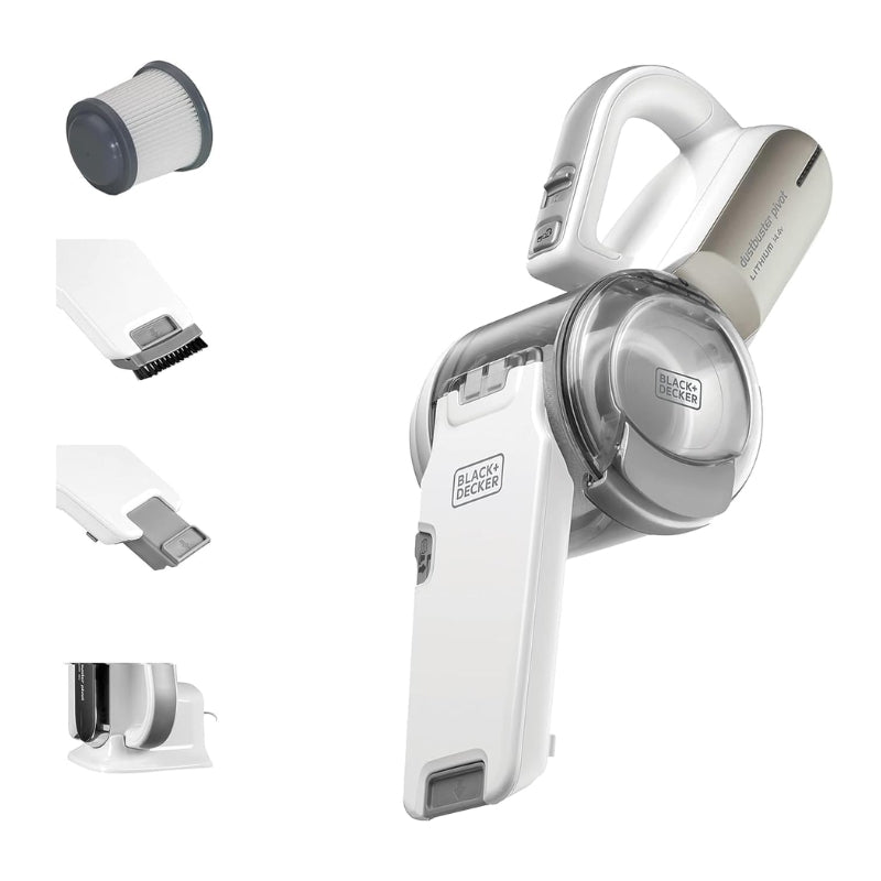 Black+Decker Cordless Handheld Vacuum Cleaner 14.4V 1.5Ah Lithium-ion - مكنسة يدوية بلاك آند ديكر لاسلكية ببطارية ليثيوم عالية الأداء