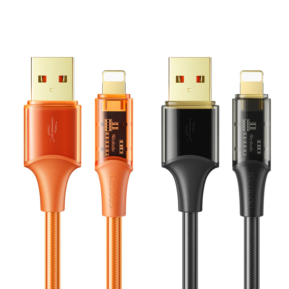 Mcdodo Lightning Transparent Data Cable - ماكدودو كابل بيانات شفاف لايتنينج