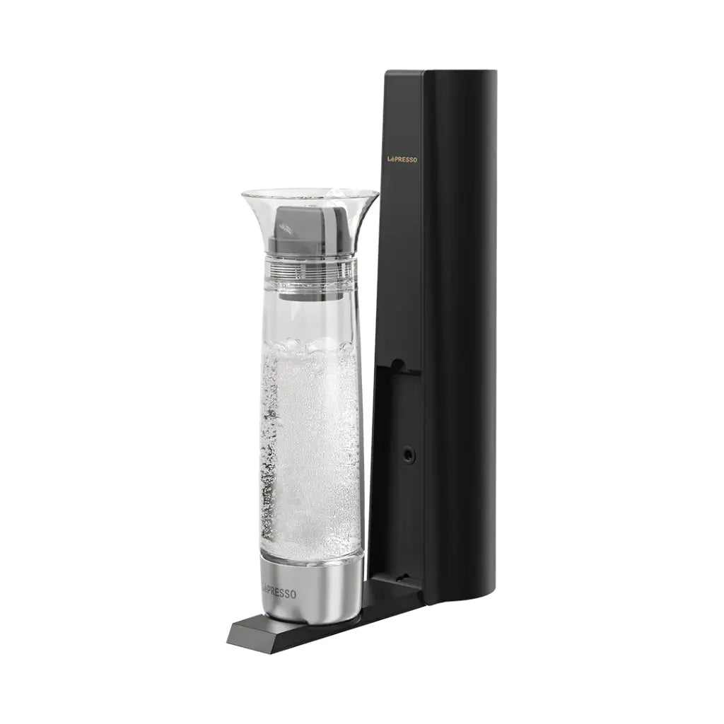 صانعة المياه الغازية من ليبريسو مع زر تحرير الضغط - اسود | LePresso Sparkling Water Maker With Pressure Release Button - Black