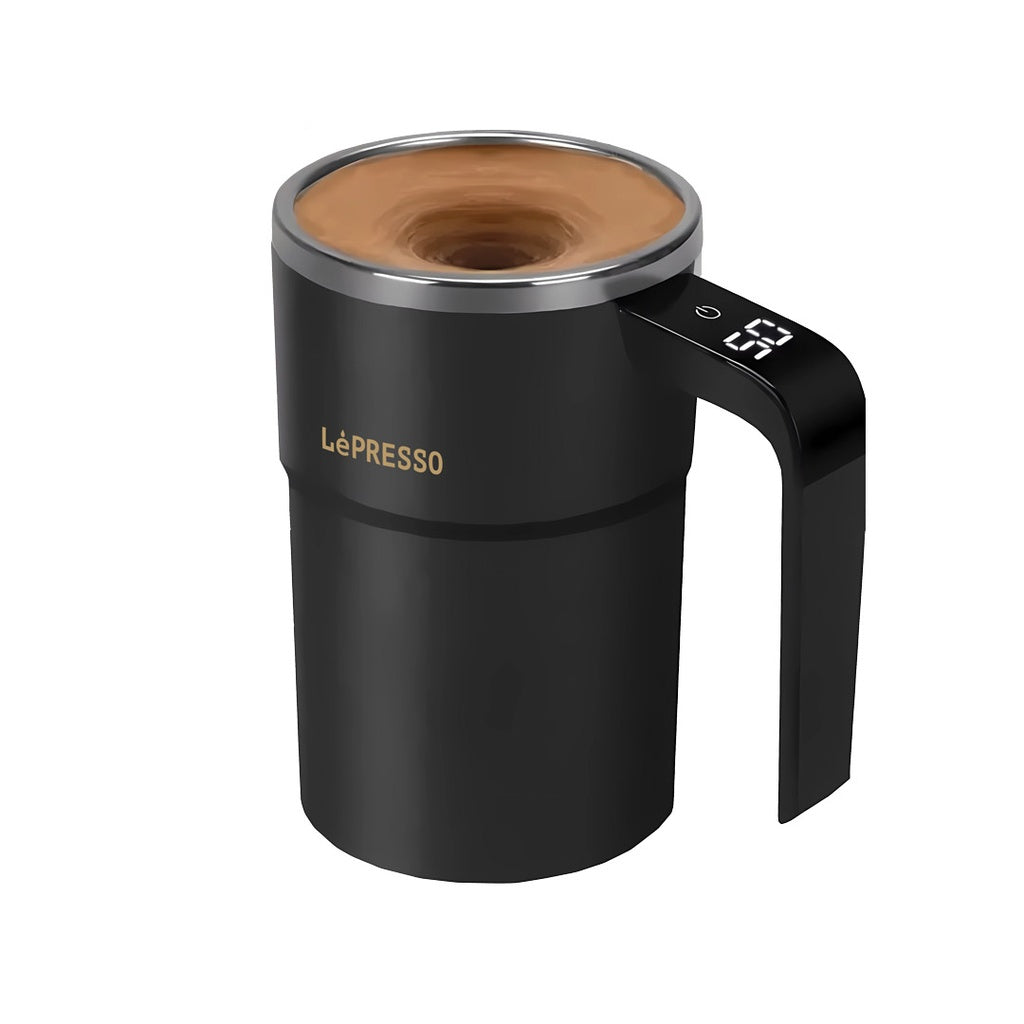 LePresso Stirmagic Auto Stirring Mug Black - كوب التحريك التلقائي ستيرماجيك من ليبريسو أسود