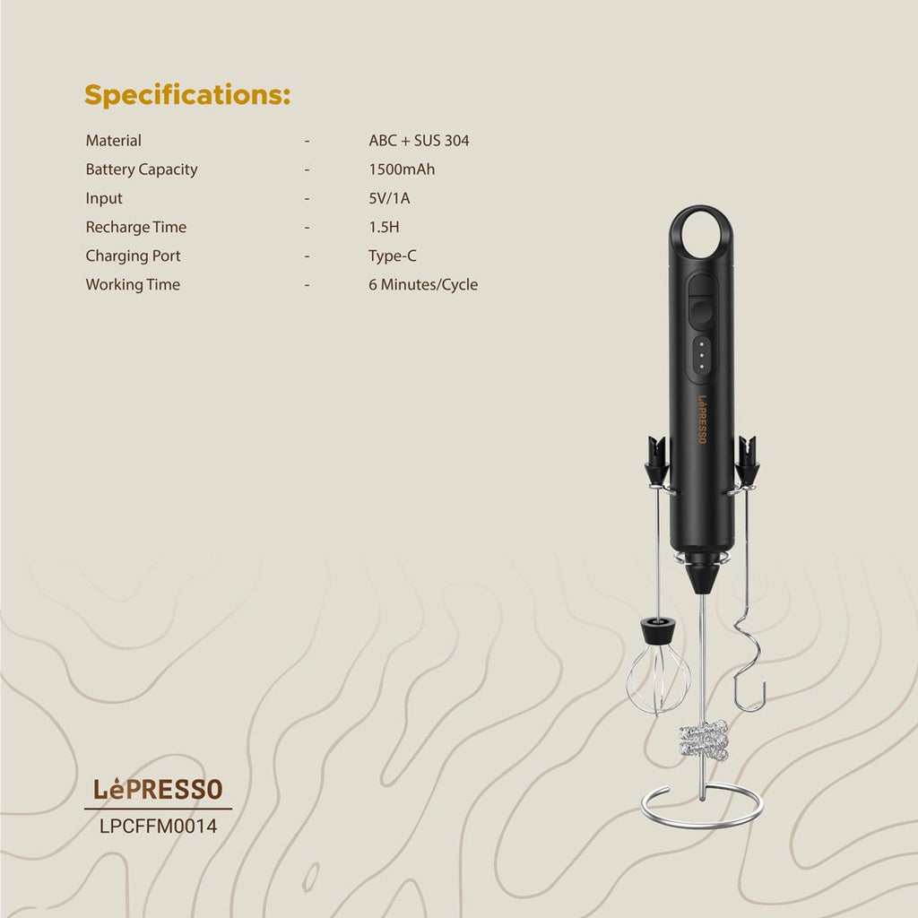 جهاز خفاق ليبريسو 3 في 1 – فوم الحليب وخلط الكريمة | LePresso 3in1 Frother – Milk Foam, Cream Whip & Mixing