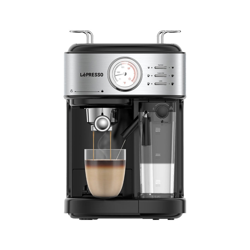 ماكينة تحضير القهوة من ليبريسو بضغط 20 بار مع فلتر كبسولات - اسود | LePresso Coffee Machine 20 Bar Powerful Pressure Pump With Capsule Filter - Black