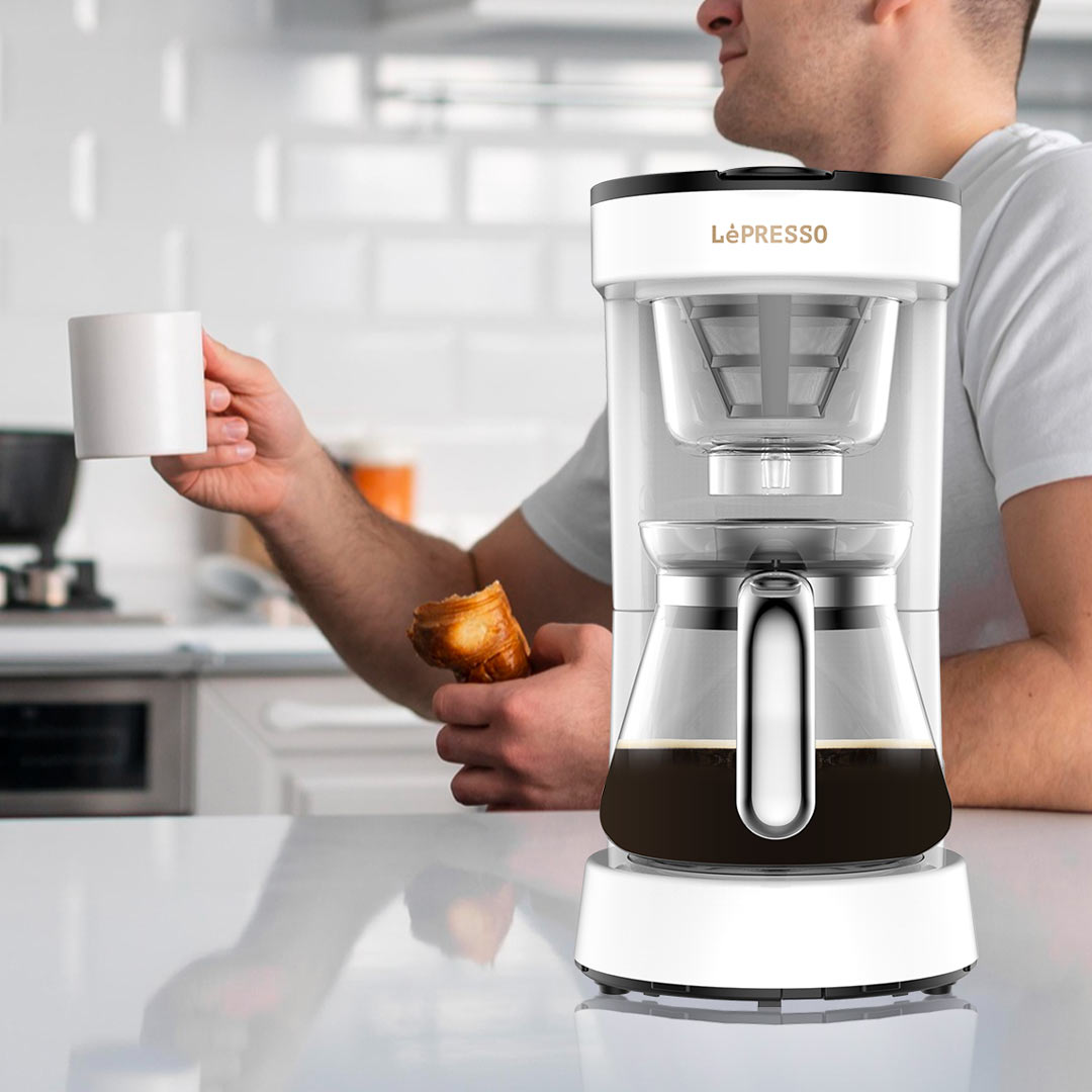 LePresso Drip Coffee Machine BS plug 0.75L White - آلة تحضير القهوة بالتنقيط ليبريسو – سعة 0.75 لتر