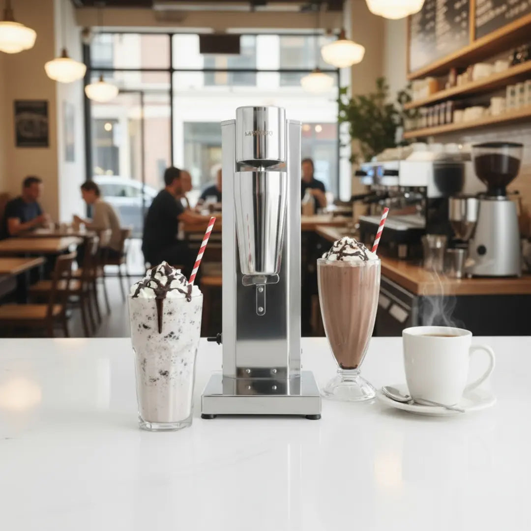 Çêkera Şîrkêşana LePresso Frosty Whip bi Kontrola Leza Dual Gear - Zîv