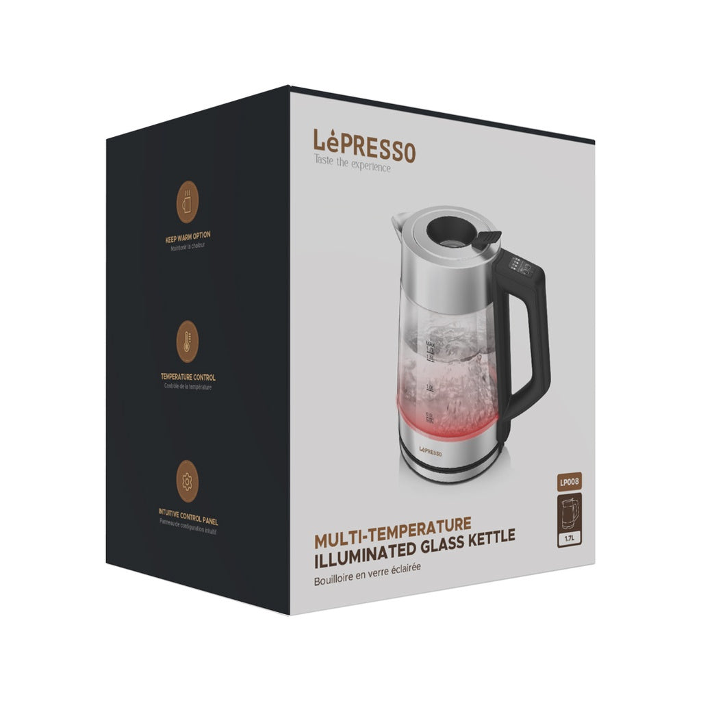 غلاية زجاجية ليبريسو بسعة 1.7 لتر وبقدرة 2200 واط | LePresso 1.7L Glass Kettle 2200W