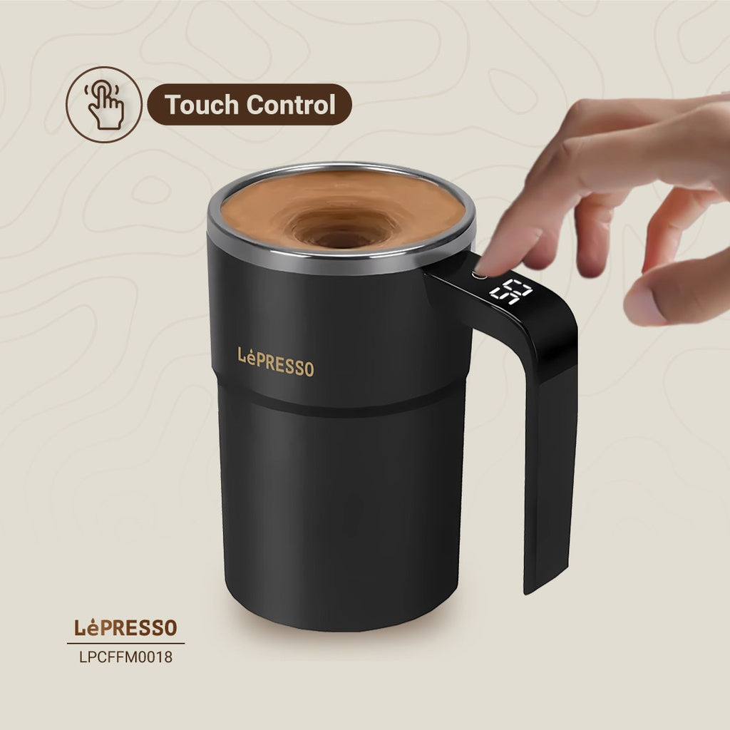 LePresso Stirmagic Auto Stirring Mug Black - كوب التحريك التلقائي ستيرماجيك من ليبريسو أسود