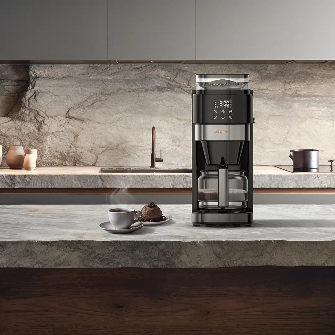 Makîneya Qehweyê ya Lepresso bi Hêrandina Dendikên Çêkirî - Reş