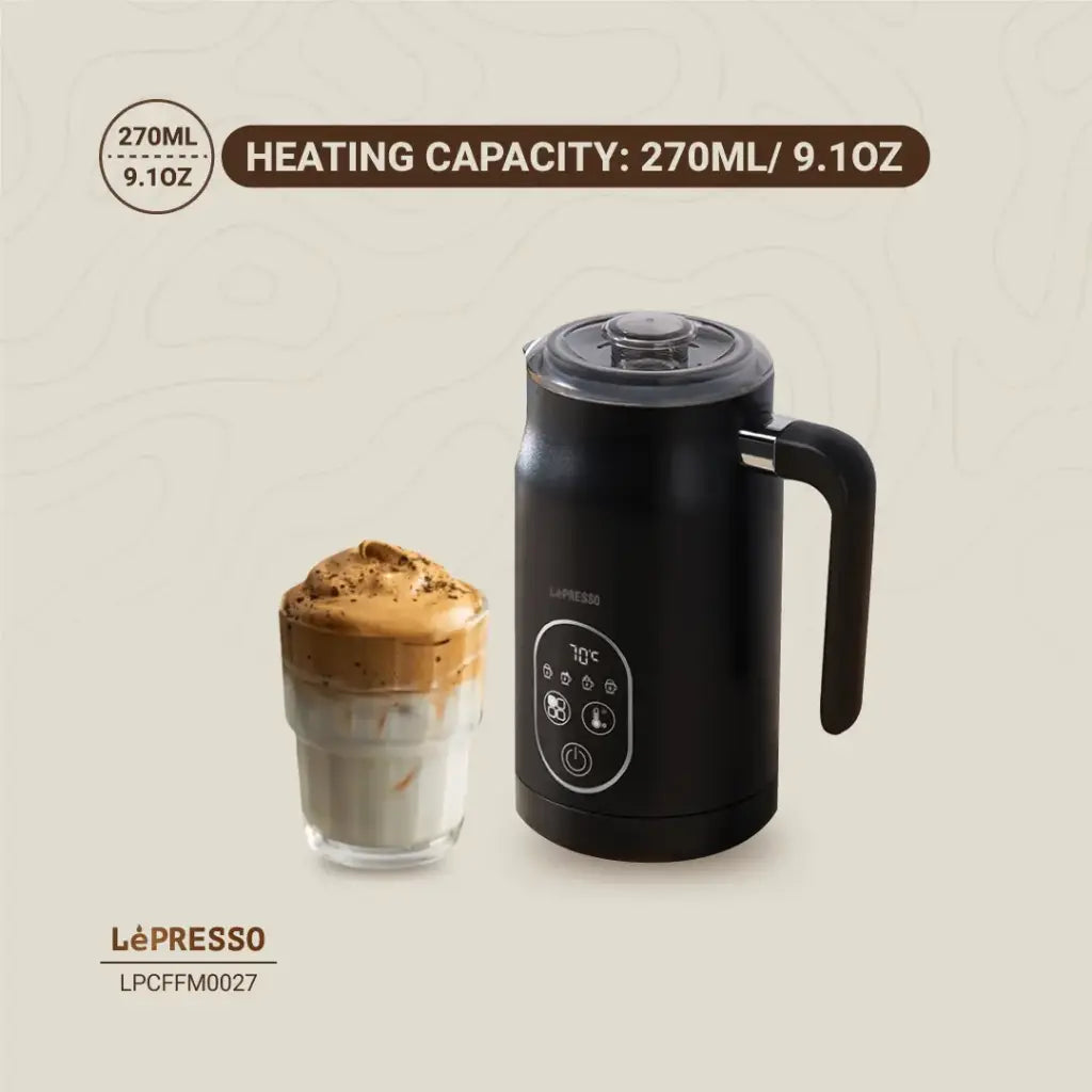 خفاق الحليب الكهربائي متعدد الوظائف من ليبريسو بقدرة 500 واط  – أسود | LePresso 500W Electric Multifunction Milk Frother - Black
