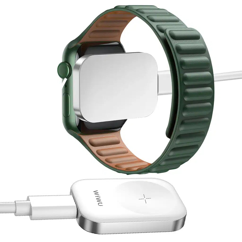 شاحن ويوو M16 لاسلكي محمول لساعة ابل - ابيض | WiWU M16 Apple Watch Wireless Charger - White