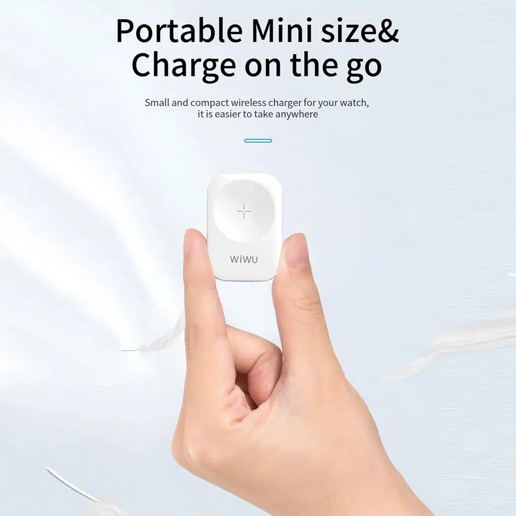 شاحن ويوو M16 لاسلكي محمول لساعة ابل - ابيض | WiWU M16 Apple Watch Wireless Charger - White