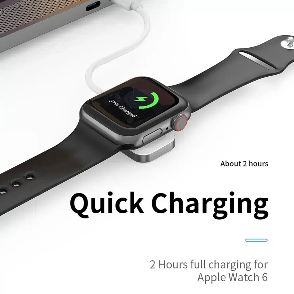 شاحن ويوو M16 لاسلكي محمول لساعة ابل - ابيض | WiWU M16 Apple Watch Wireless Charger - White