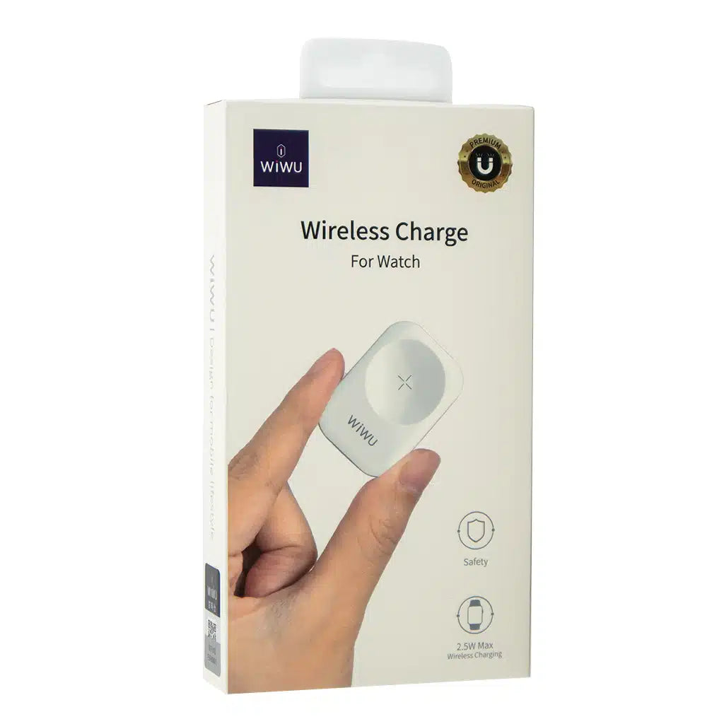 شاحن ويوو M16 لاسلكي محمول لساعة ابل - ابيض | WiWU M16 Apple Watch Wireless Charger - White