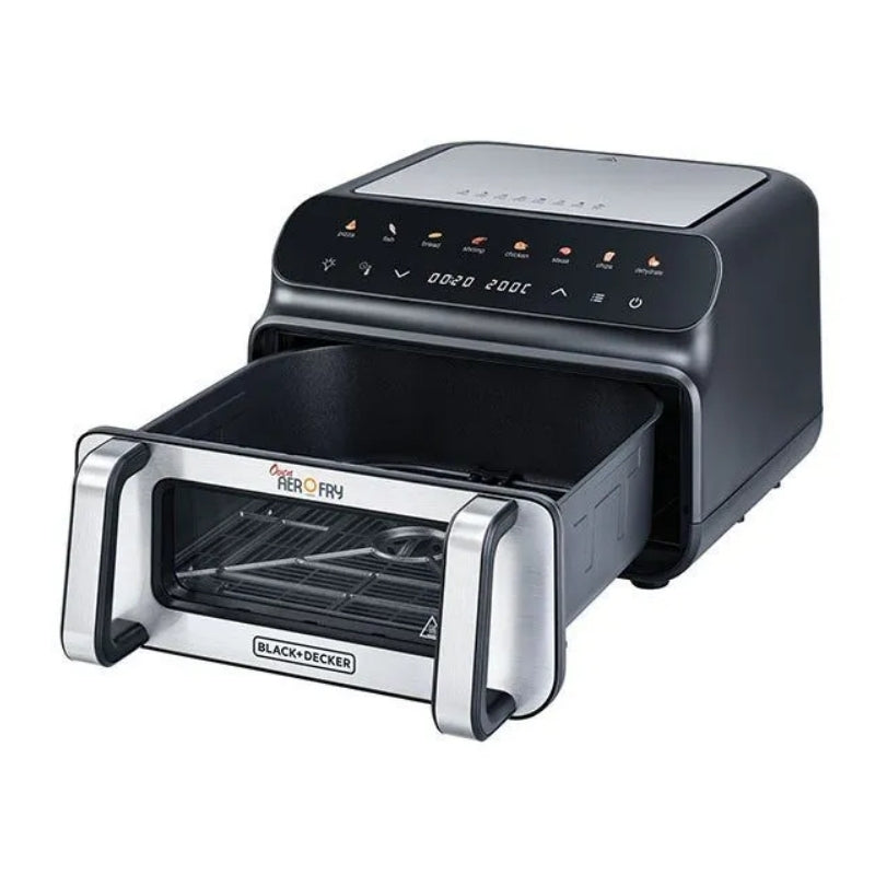 Black&Decker PGAF105-B5 5 IN 1 Pizza Grill Airfryer Oven -بلاك أند ديكر فرن بيتزا وقلاية هوائية وشواية 5 في 1