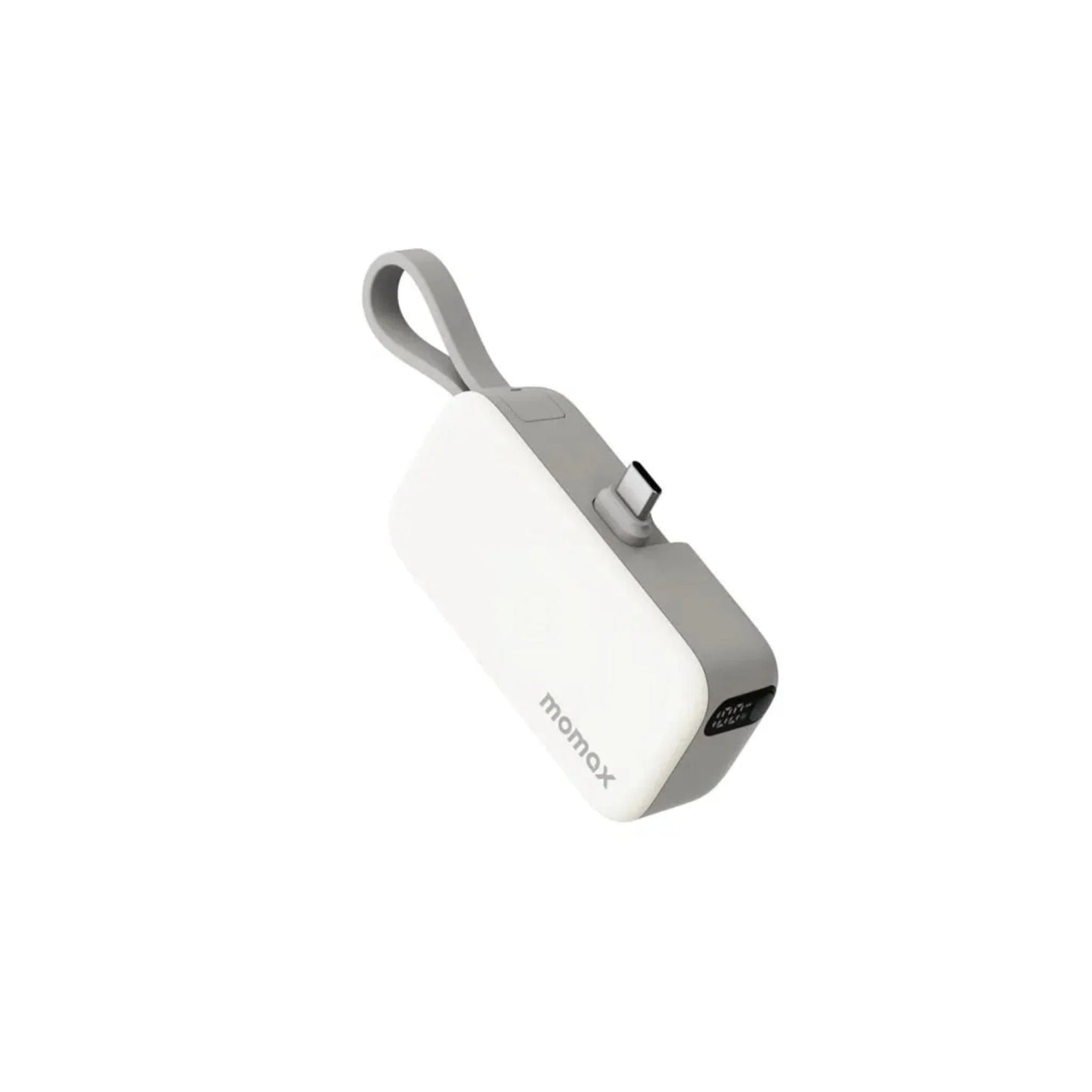 Momax 1-Power Mini, 5000mAh Portable Battery Pack with Built-in Foldable USB-C Plug - بور بانك موماكس 1-بور ميني بسعة 5000 مللي امبير, مع وصلة يو اس بي C قابلة للطي مدمجة