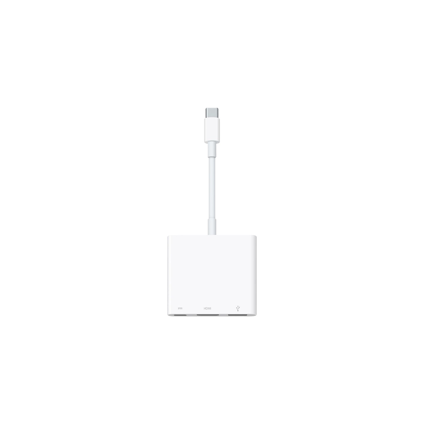 محول ابل من يو اس بي سي الى اج دي ام اي و يو اس بي و يو اس بي سي, ابيض | Apple USB-C to Digital AV Multiport Adapter – HDMI + USB + USB-C – White