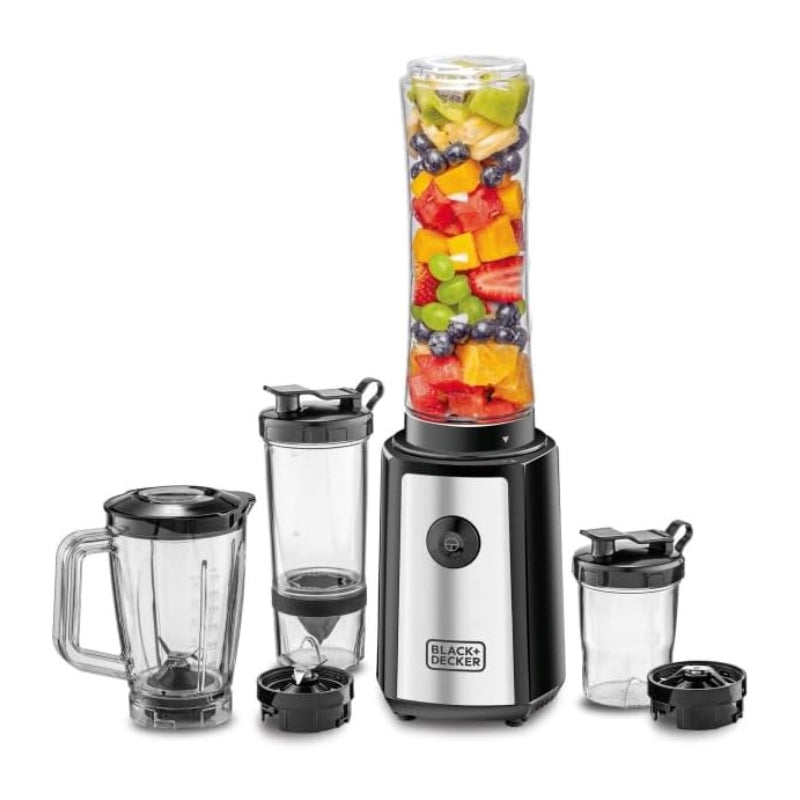 Black&Decker SBX300BCG-B5 300W Sports Blender with Citrus and Grin - خلاط بلاك اند ديكر الرياضي متعدد الوظائف بقوة 300 واط مع عصارة وطاحونة