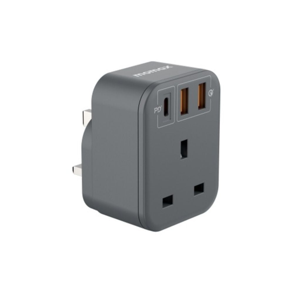Momax ONEPLUG Extension Socket with USB ports - مقبس تمديد Momax ONEPLUG مع منافذ USB – وصلة كهربائية ذكية متعددة الاستخدام للشحن والطاقة