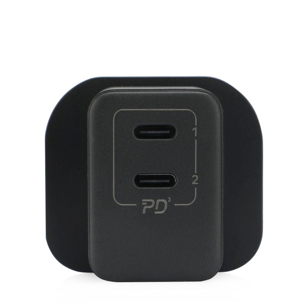 Momax ONEPLUG 35W 2-Port GaN Mini Charger - شاحن موماكس وان بلاج صغير بقدرة 35 واط, شاحن سريع مع منفذين USB-C