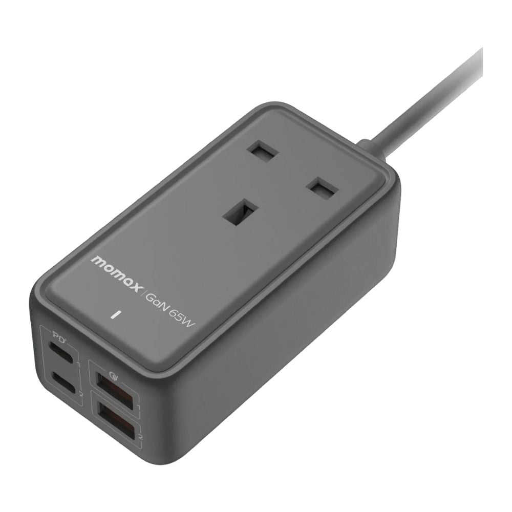 Momax ONEPLUG 65W GaN Extension Cord with USB Ports - مشترك موماكس وان بلاج بقدرة 65 واط مع منافذ USB