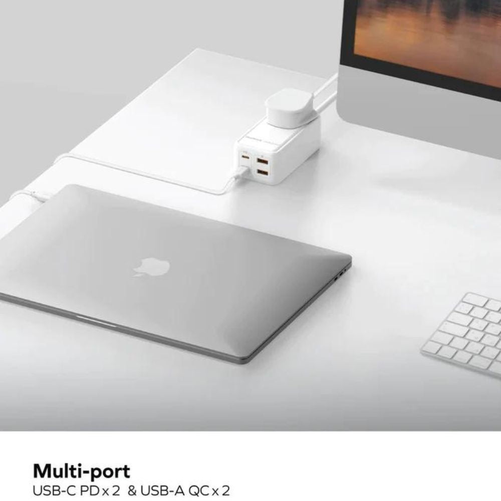 Momax ONEPLUG 65W GaN Extension Cord with USB Ports - مشترك موماكس وان بلاج بقدرة 65 واط مع منافذ USB