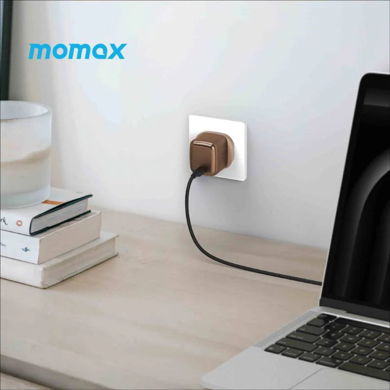 شاحن موماكس جارج & بورت بمنفذ تايب سي وبقدرة شحن 65 واط | Momax Charge & Port GaN 65W USB-C Charger