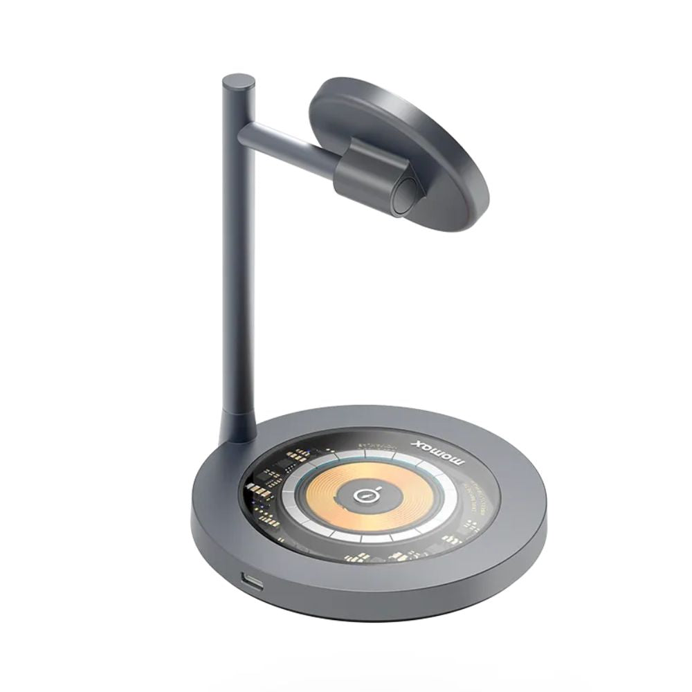 Momax Q.Mag Dual 2 Dual Magnetic Wireless Charging Stand - شاحن وايرليس موماكس كيو ماج دوال 2, حامل شحن لاسلكي مزودج مغناطيسي