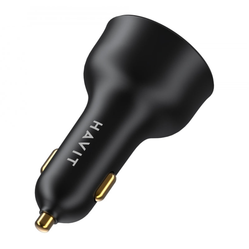 Havit CC100W Car Charger 100W with LED Display - شاحن سيارة بقوة 100واط مع شاشة ليد من هافيت